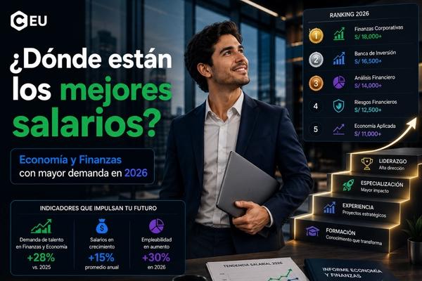 Top Carreras mejor remuneradas este 2026 en Economía y Finanzas