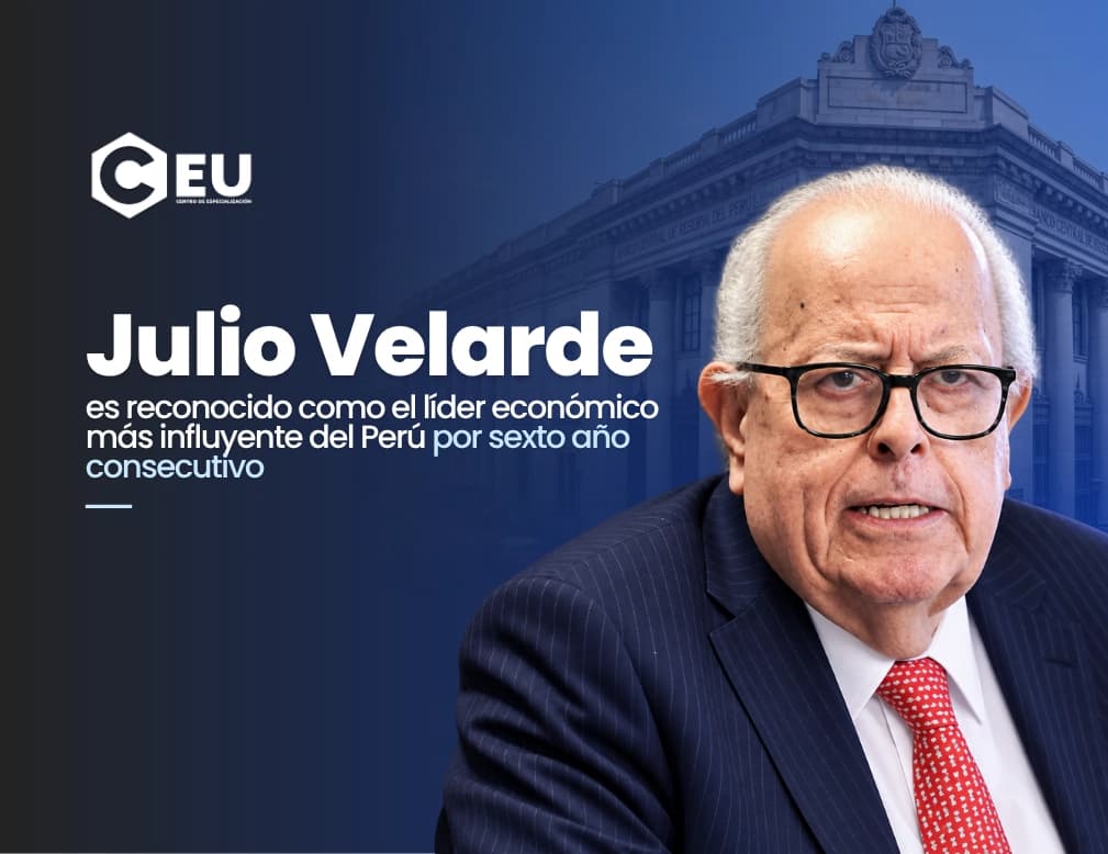 Julio Velarde es reconocido como el líder económico más influyente del Perú por sexto año consecutivo