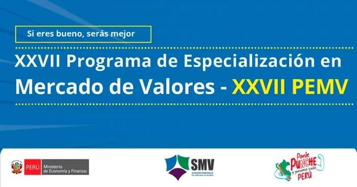 SMV lanza el XXVII Programa de Especialización en Mercado de Valores